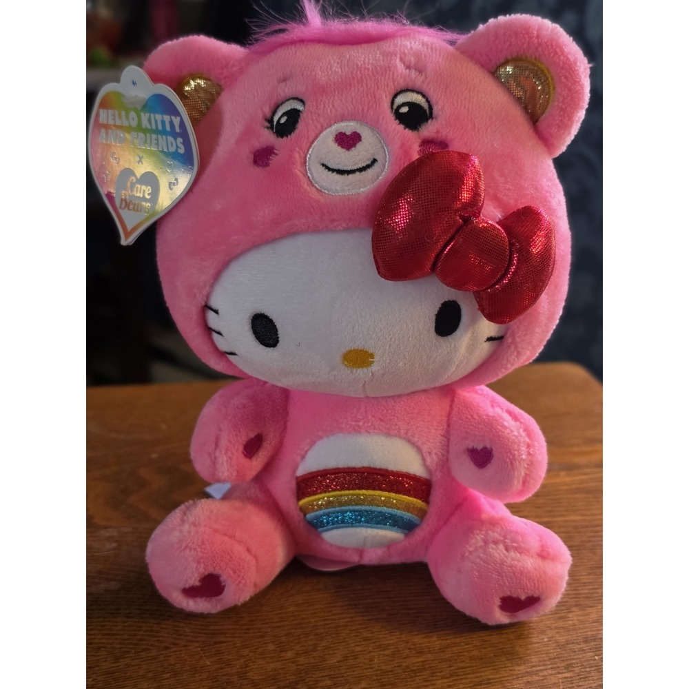 Care Bears Hello Kitty Dressed‎ As Cheer Bear 8" Fun-Size Plush